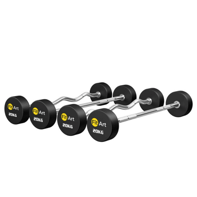 CPU COATED BARBELL SET (STRAIGHT OR CURL HANDLE)